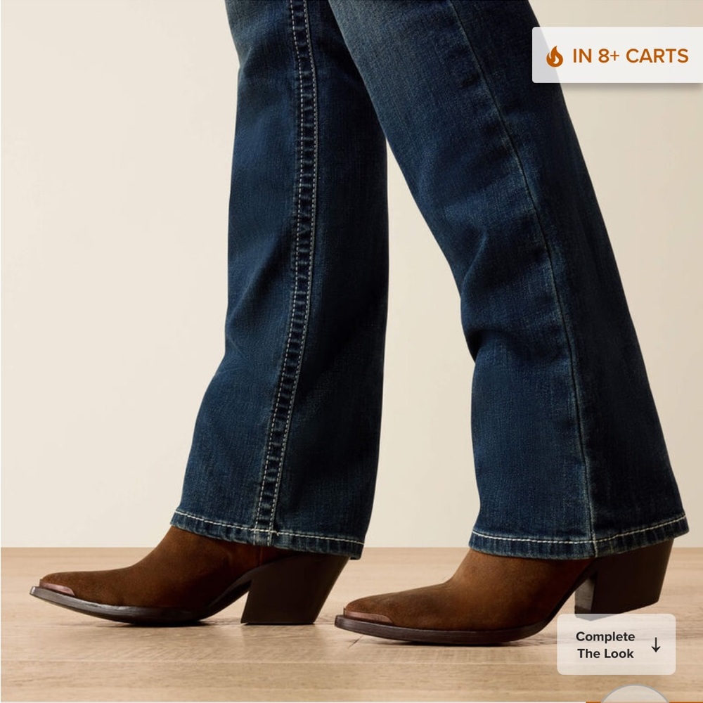 Ariat R.E.A.L. Mild Stretch Icon Stackable Straight Leg Jeans 25R - Picture 6 of 12